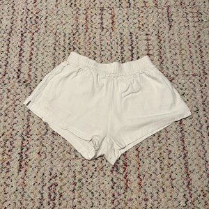 Princess Polly White Linen Beach House Shorts Size 4